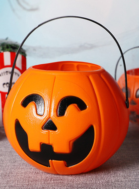 Halloween Pumpkin bucket 16cm hand-held candy bucket gift