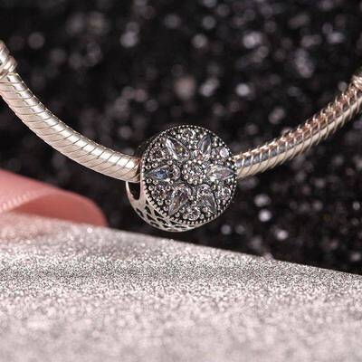 Fit Original Pandora Charms Bracelet Silver 925 Plated Zirco