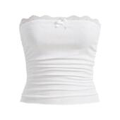 top wrapped womens 2025 vest new pleated shirt chest