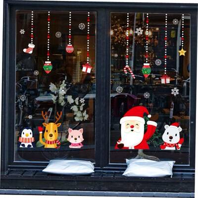 Merry Christmas Decoration for Home 2023 Wall Window Sticker