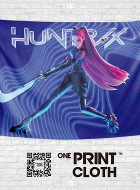 猎魔女团HUNTR X米拉mira动漫周边装饰海报背景墙布门帘挂布挂毯