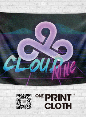 C9电子竞技Cloud9战队海报粉丝应援旗帜网吧宿舍装饰画背景布挂布