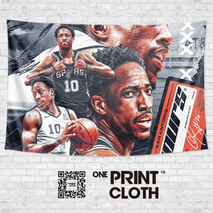DeRozan德罗赞海报篮球球星球衣周边定制墙布装饰背景布挂毯挂布