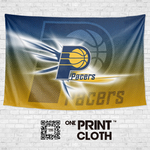 印第安纳步行者队Pacers篮球馆定制周边装饰背景墙布海报挂毯挂布
