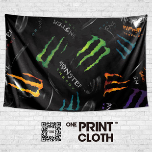 魔爪M-o-nster海报街头潮牌周边卧室宿舍潮人装饰背景墙布挂布挂