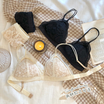 超薄款大胸显小少女法式三角杯