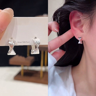 扭曲几何图形耳钉女小众设计感高级轻奢气质百搭时尚个性耳环耳饰