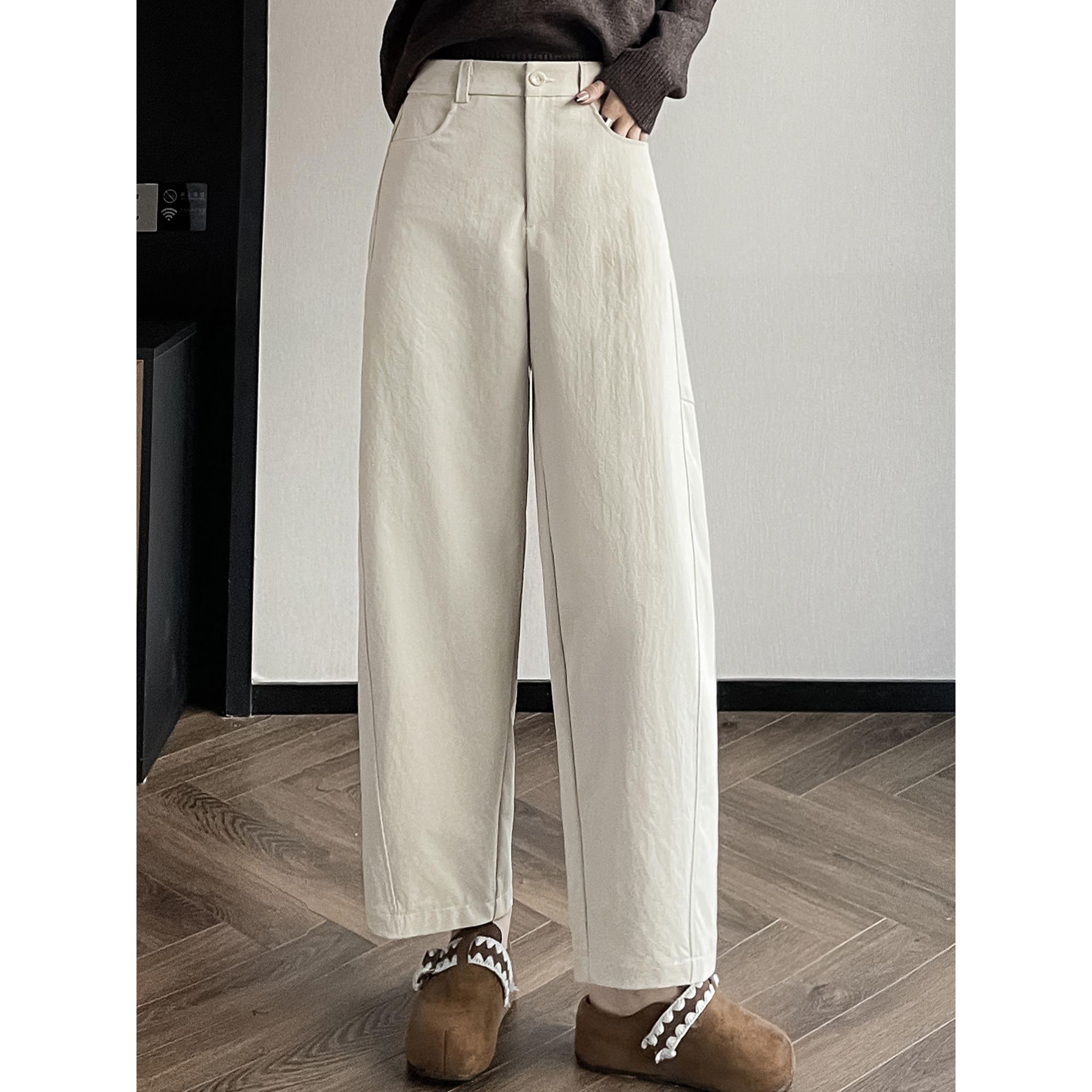 ROUMIKL百搭时尚哈伦裤女士秋冬加绒保暖休闲裤阔腿裤宽松显瘦直