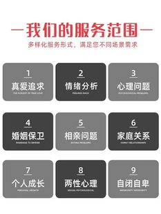 心理咨询情感分析前任感情指导婚姻修复疏导分手挽回复合恋爱顾问