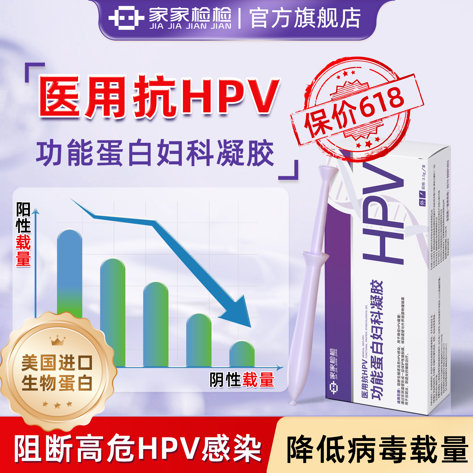 医用抗HPV阻断HPV感染降低HPV载量