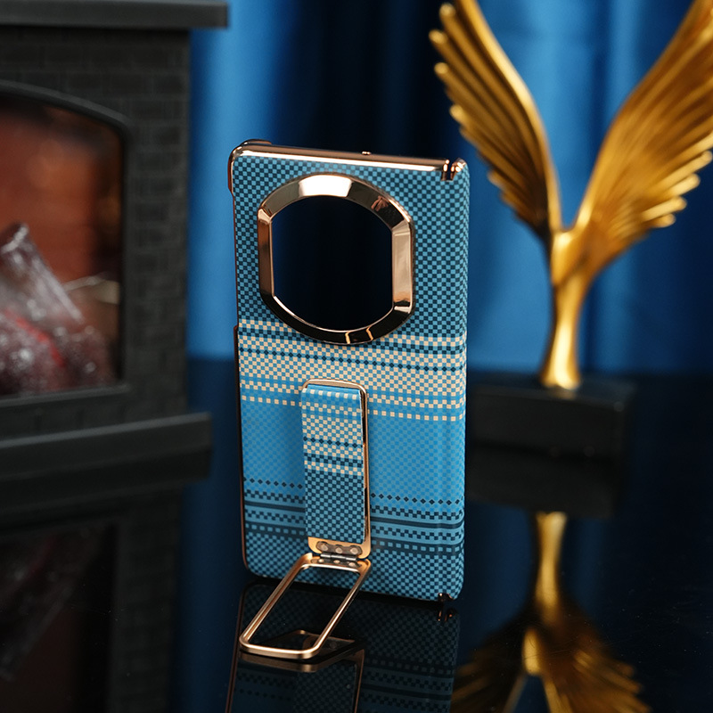 适用华为matex7手机壳mate美特x7典藏版保护套meta叉七折叠屏双中轴铰链全包mtx电镀腕带支架高端商务硬外壳