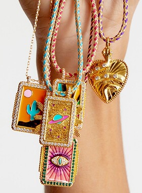 法国Gentle Motto欧美小众复古蛇型项链蛇吊坠毛衣链嵌锆石颈链