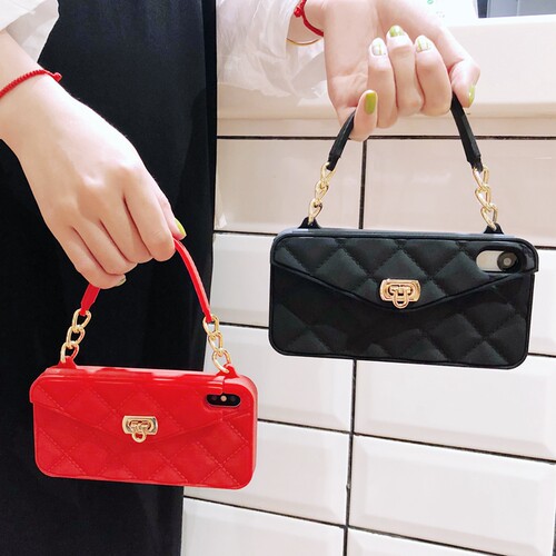 硅胶插卡苹果斜挎15plus