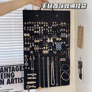 饰品首饰挂袋墙挂式 毛毡耳环收纳挂袋壁挂式 项链戒指收纳袋D2