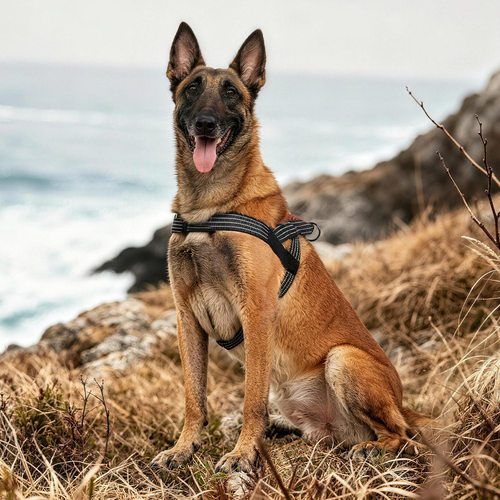 夏天可调节狗狗牵引绳中大型犬胸背带宠物绳德牧边牧外出马鞍胸背