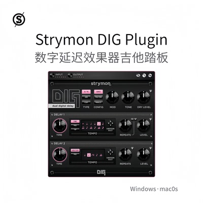 Strymon DIG Plugin 数字延迟插件 吉他踏板效果器 Win/Mac