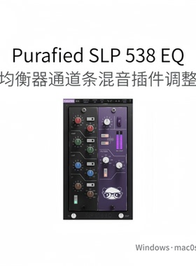 Purafied SLP 538 EQ 均衡器通道条插件 调整器 混音效果器Pc/Mac