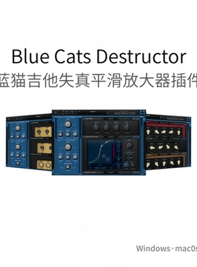 Blue Cats Destructor 蓝猫吉他 失真平滑 放大器建模插件Win/Mac
