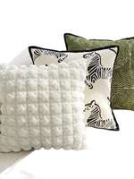 Cream-style sand hair pillow, living room cushion, office cushion, decorative pillowcase, one home item thumbnail 6