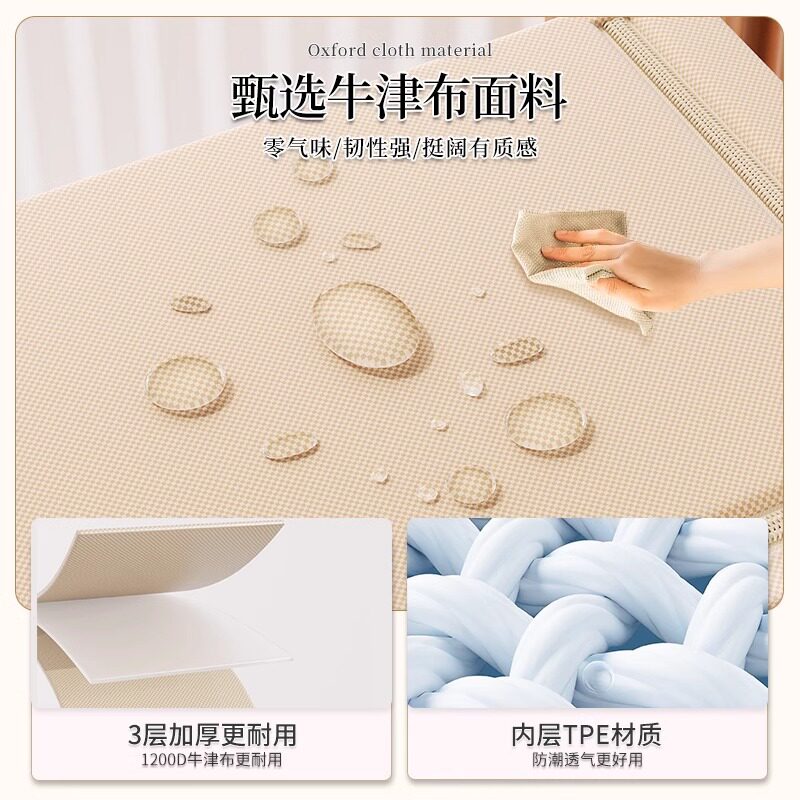 可折叠衣服收纳箱大号家用装衣物被子百纳箱布艺可视窗衣柜整理箱