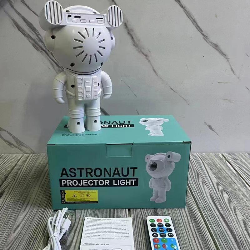 宇航员投影灯遥控音响台灯插电款太空人星空投影仪极光氛围小夜灯