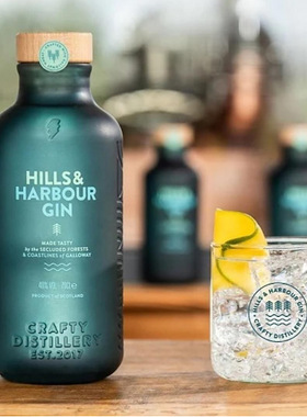 英国HILLS&HARBOUR GIN热带水果柑橘冷杉海藻杉湾牌杜松子酒金酒