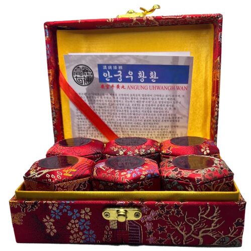 香港进口朝鲜高丽安宫牛黄丸6粒装老款清热解毒镇惊开窍高热惊厥
