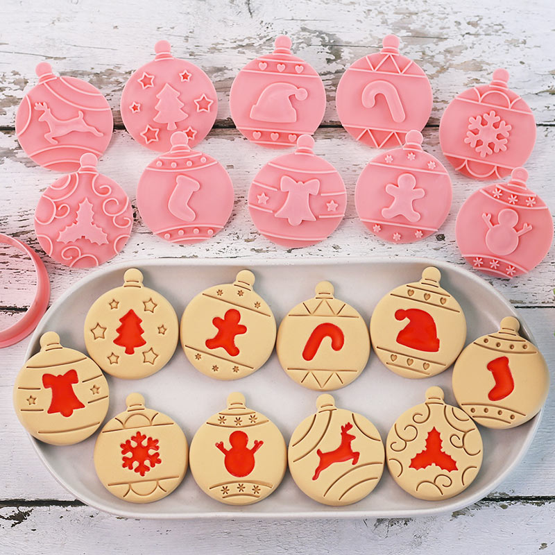 圣诞球饼干模具卡通圣诞烘焙模具