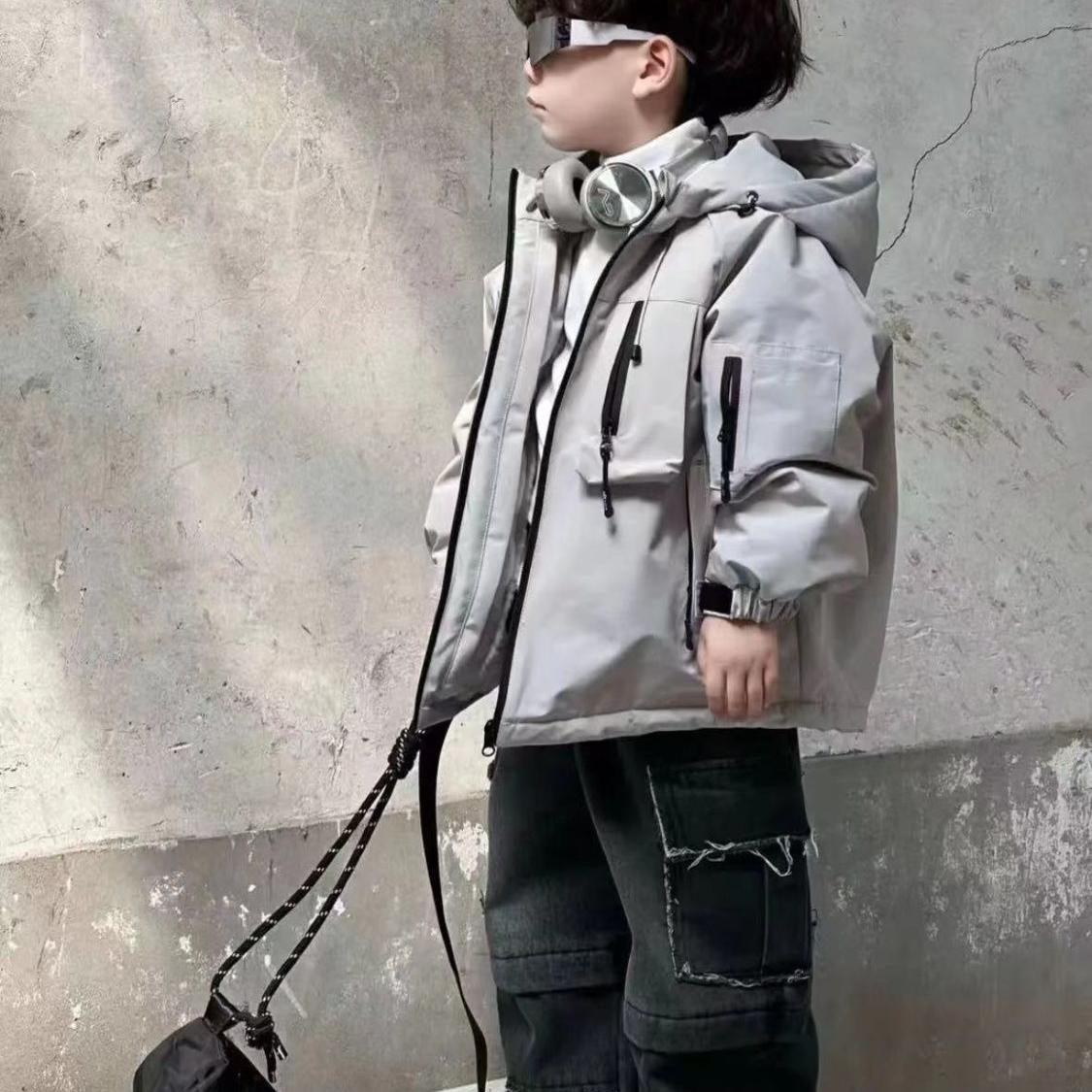 2024新款冬季男童痞帅加厚外套