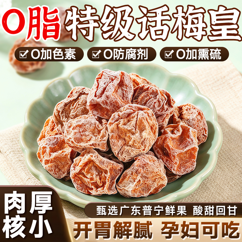 特级话梅正宗九制话梅皇官方旗舰店大零食干酸孕妇零食洱宝泡酒