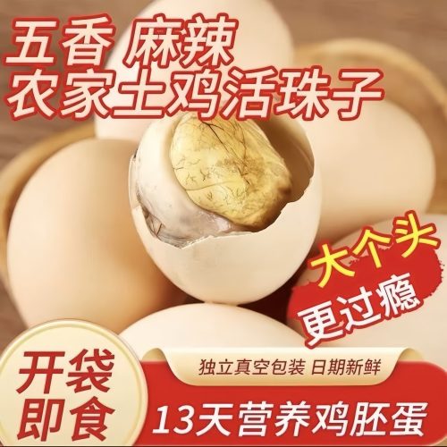 新鲜活珠子13天营养鸡胚蛋即食