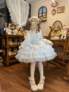 【千层雾屿】YOYO酱~原创设计Lolita洋装doll感jsk吊带连衣裙夏季