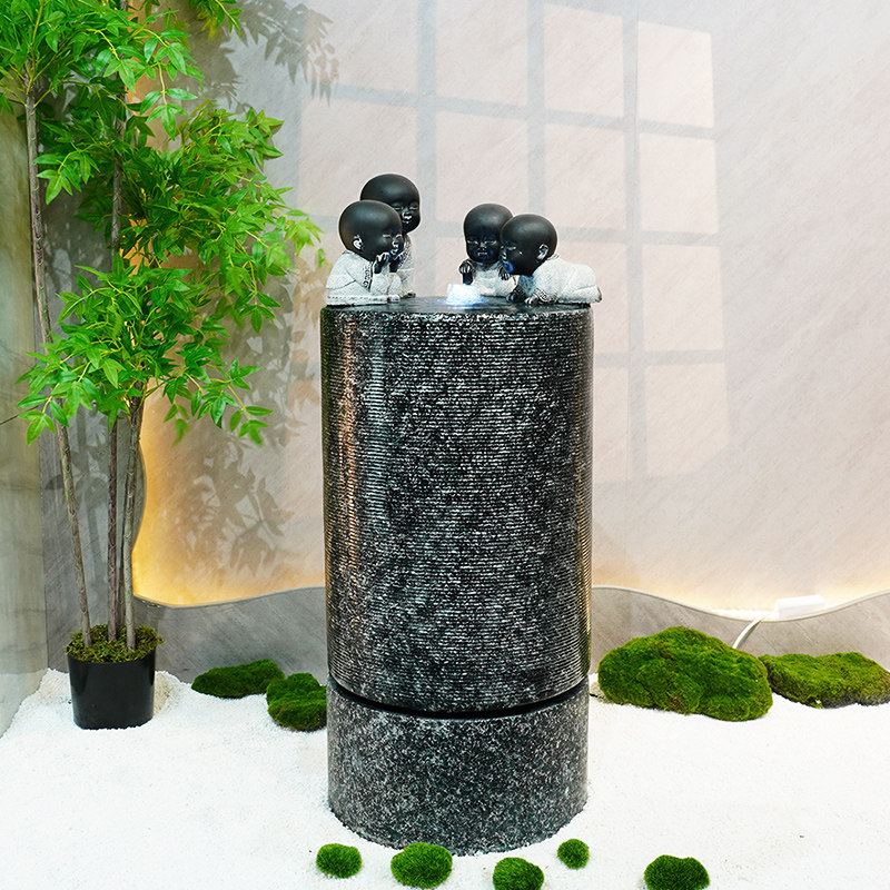 八方来财创意轻奢流水喷泉循环水客厅摆件庭院玄关生财造景加湿器
