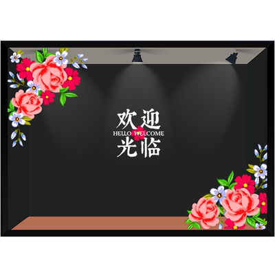 春花节日静电玻璃贴膜