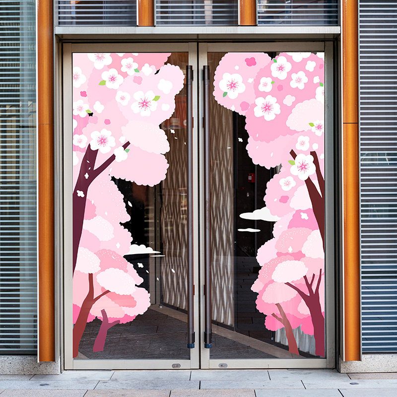 樱花氛围推拉玻璃门fullhome