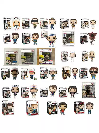 Domestic Stranger Things Cartoon Figures Eleven Dustin Susie Steve Robin Will