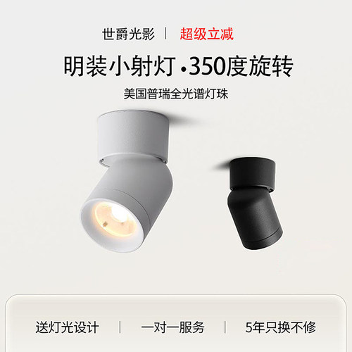 led明装射灯可调角度家用背景墙