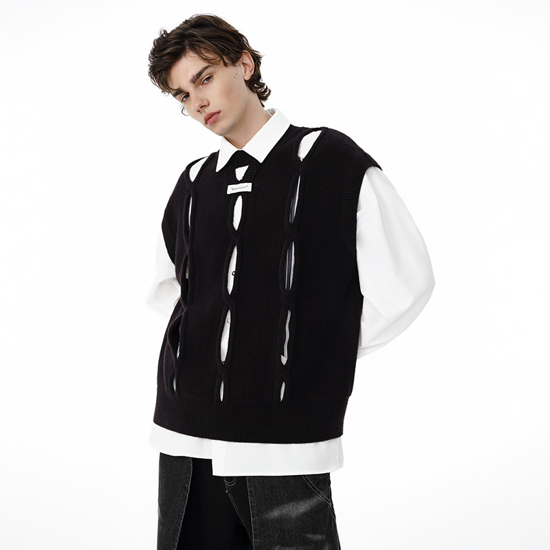 WarningLight毛衣镂空针织衫