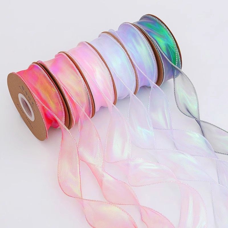 4cm幻彩纱丝带波浪鱼尾纱礼品鲜花包装diy蝴蝶结蛋糕装饰花束彩带,鲜花速递/花卉仿真/绿植园艺,花艺材料,淘宝优惠券,粉丝福利购,淘宝优惠卷