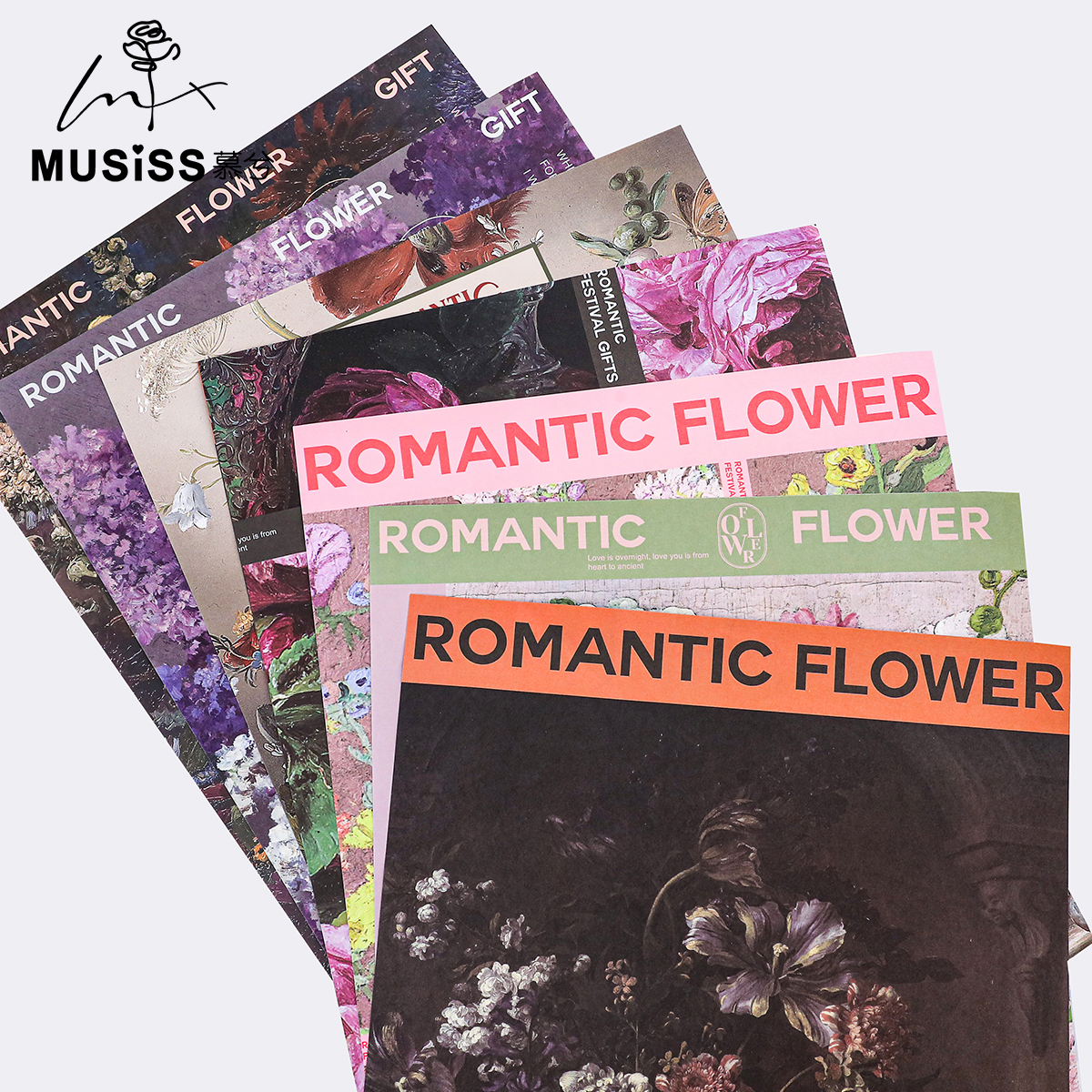 复古油画纸花束包装纸浪漫