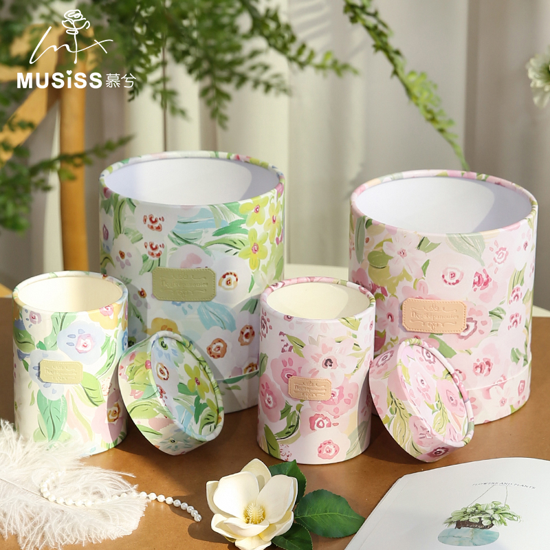 花漾甜心盒抱抱桶花桶盆栽鲜花花束包装盒花盒礼盒花艺diy材料