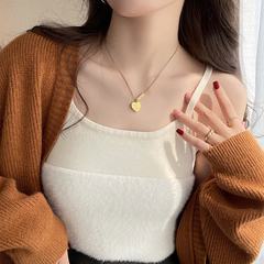 加绒吊带背心女内搭冬季新款2024爆款遮副乳白色西装打底保暖上衣