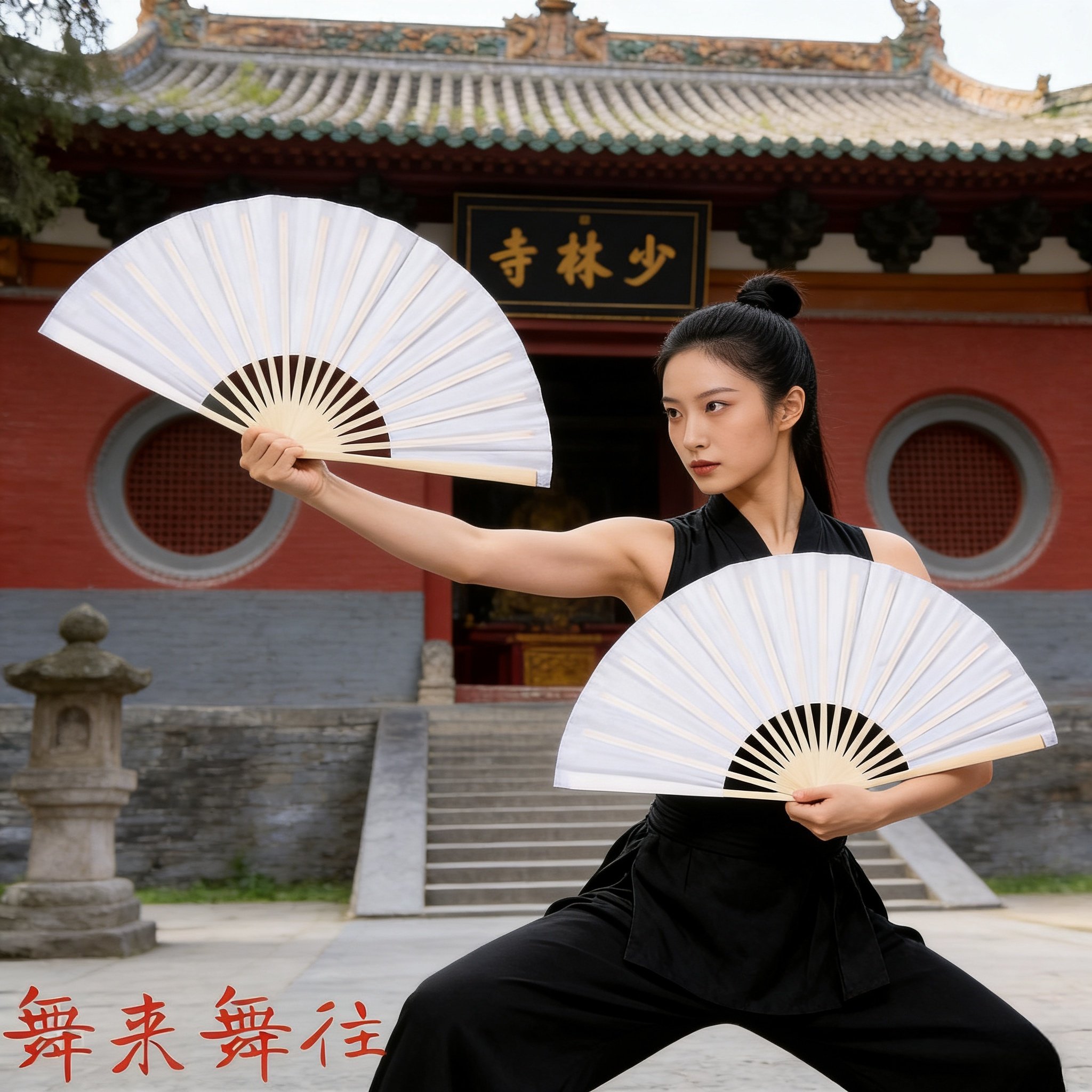 上春山同款纸面书生易开合舞蹈扇
