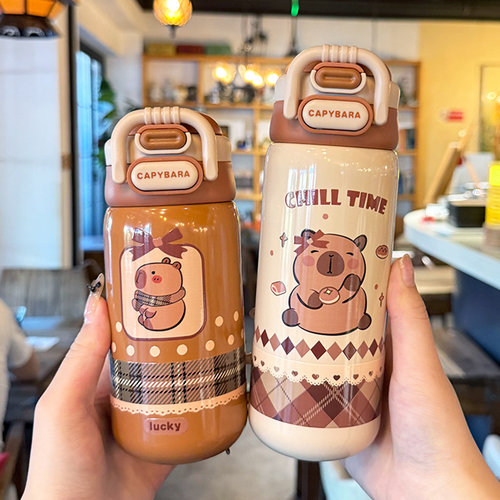 儿童保温杯小学生上学专用双饮杯