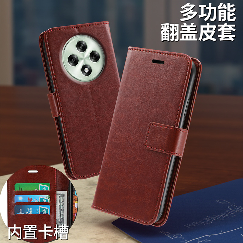 多功能皮套 适用于oppoa3 5G版手机壳翻盖式oppo A35g全包a3i防摔plus男女款商务A3活力版可插卡A3X插卡支架