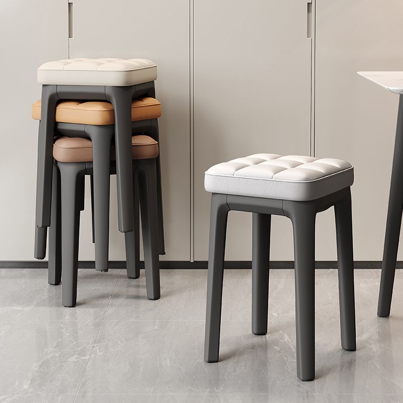 餐椅加厚软包方凳客厅餐厅可叠放矮凳门口换鞋凳简约轻奢凳子