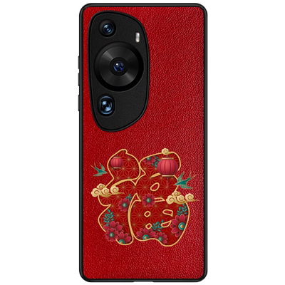 华为p60pro真皮中国风手机壳