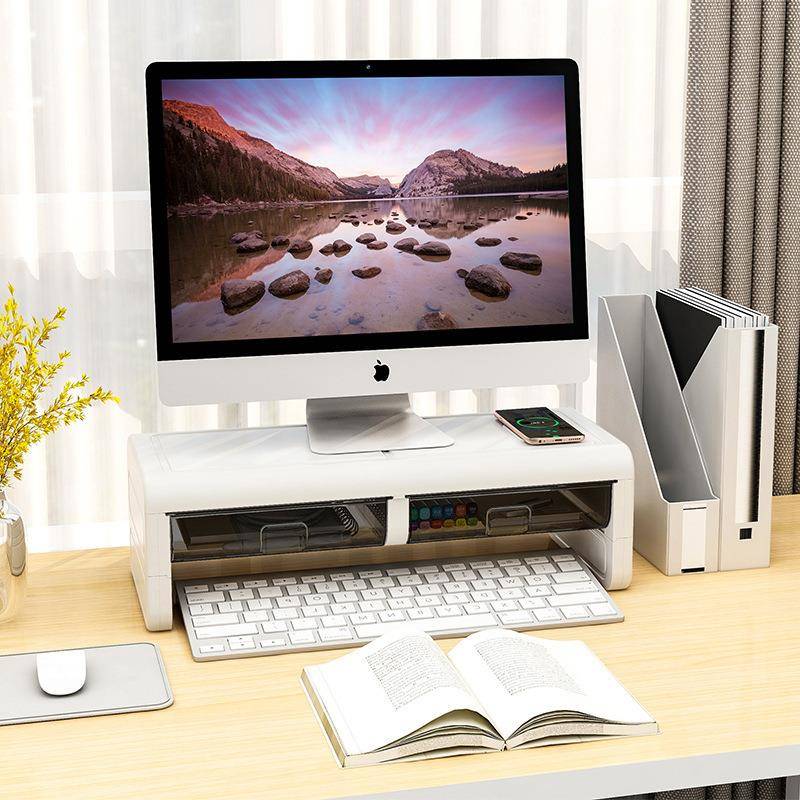 置台式电脑增高架办公桌面显示器屏幕底座托架键盘收纳整理物架子