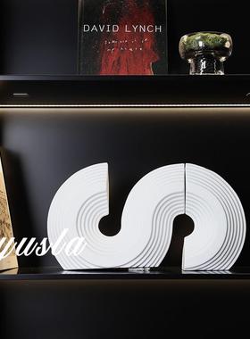 跨境爆款立书挡简约复古客厅书电视柜书房样板间软装饰品摆件摆设