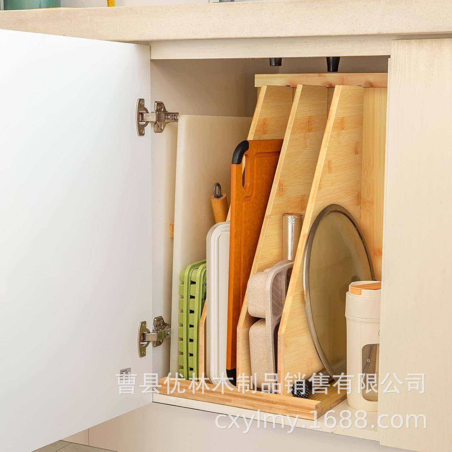 竹制橱柜整理隔板厨房餐收纳架办公室桌具面杂物文件整理架,收纳整理,书桌收纳置物架,淘宝优惠券,粉丝福利购,淘宝优惠卷